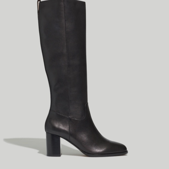 BNIB Madewell Leather Selina Tall Boot Black -8 - Picture 4 of 9
